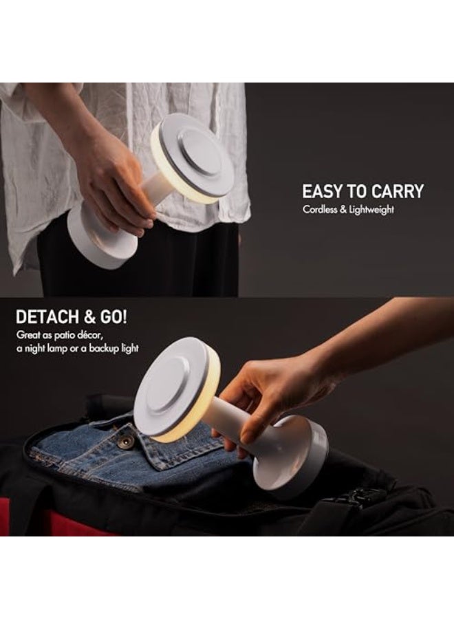 NIBEMINENT Portable LED Table Lamp with Touch Sensor, 3-Levels Brightness, Rechargeable Battery Up to 48 Hours Usage, Night Light for Kids Nursery, Nightstand Lamp, Bedside Lamp - Image 3